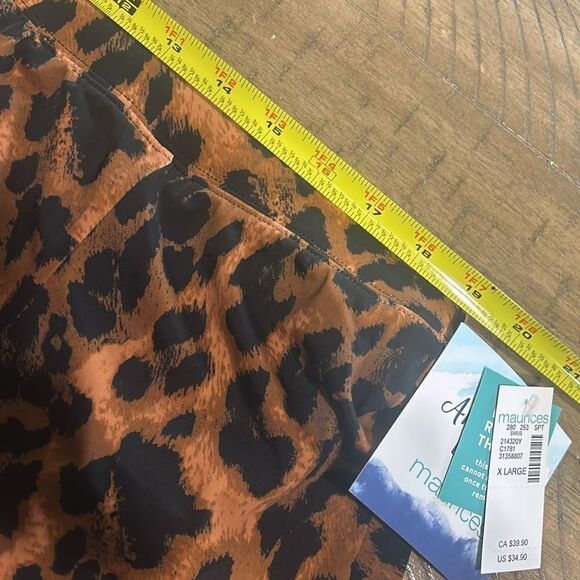 Maurices Leopard Print Swim Skort - Picture 11 of 12